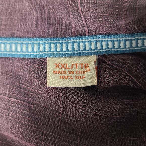 Tommy Bahama Beach Hawaiian Abstract Silk Short Sleeve Textured Shirt XXL - Picture 4 of 5